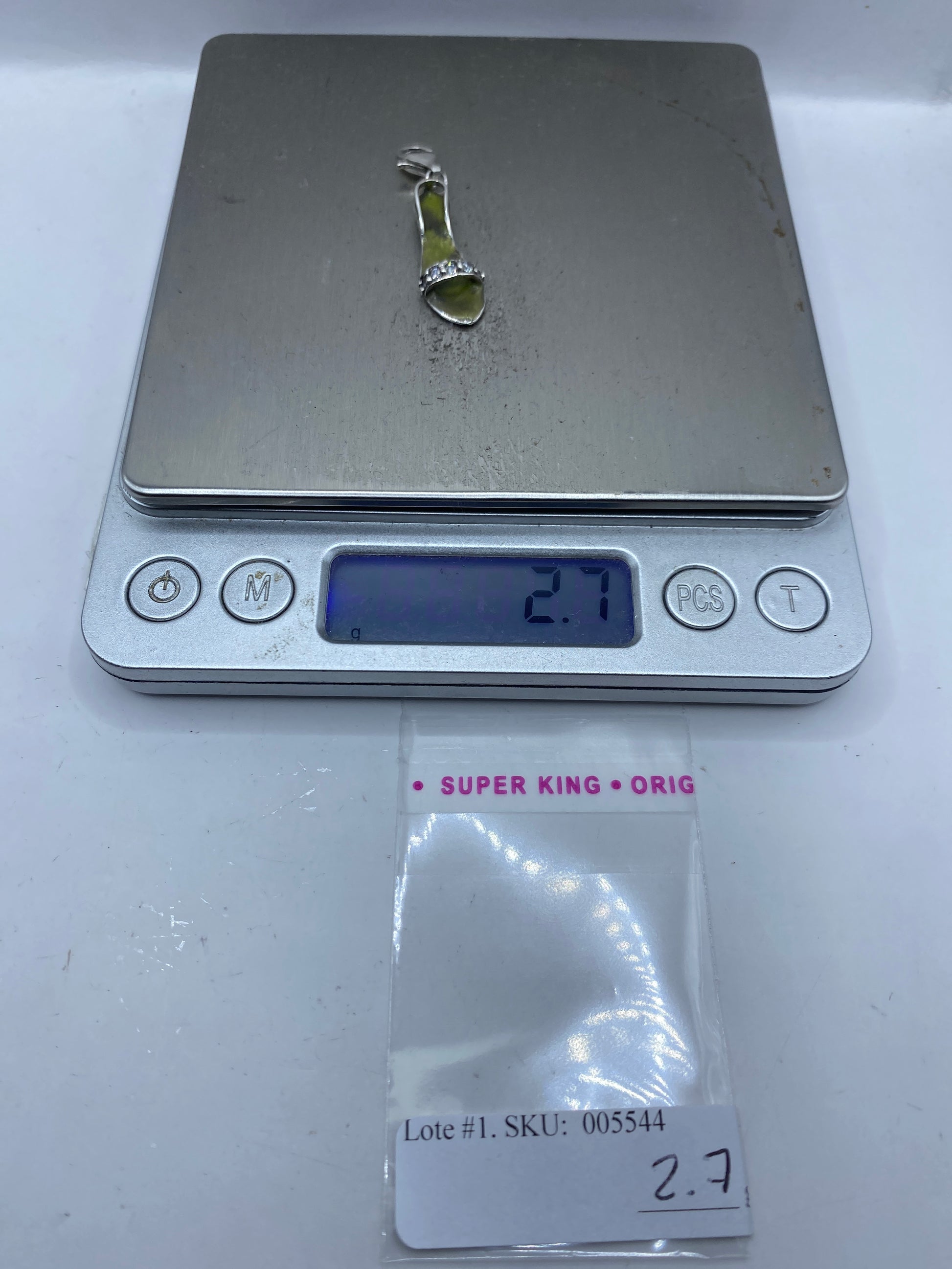 Dije de Plata con Circonia Verde Olivo — Taxco .925 — foto 5