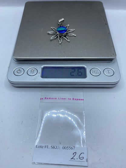 Dije Sol de Plata con Opalo de Fuego — Taxco .950 — foto 6