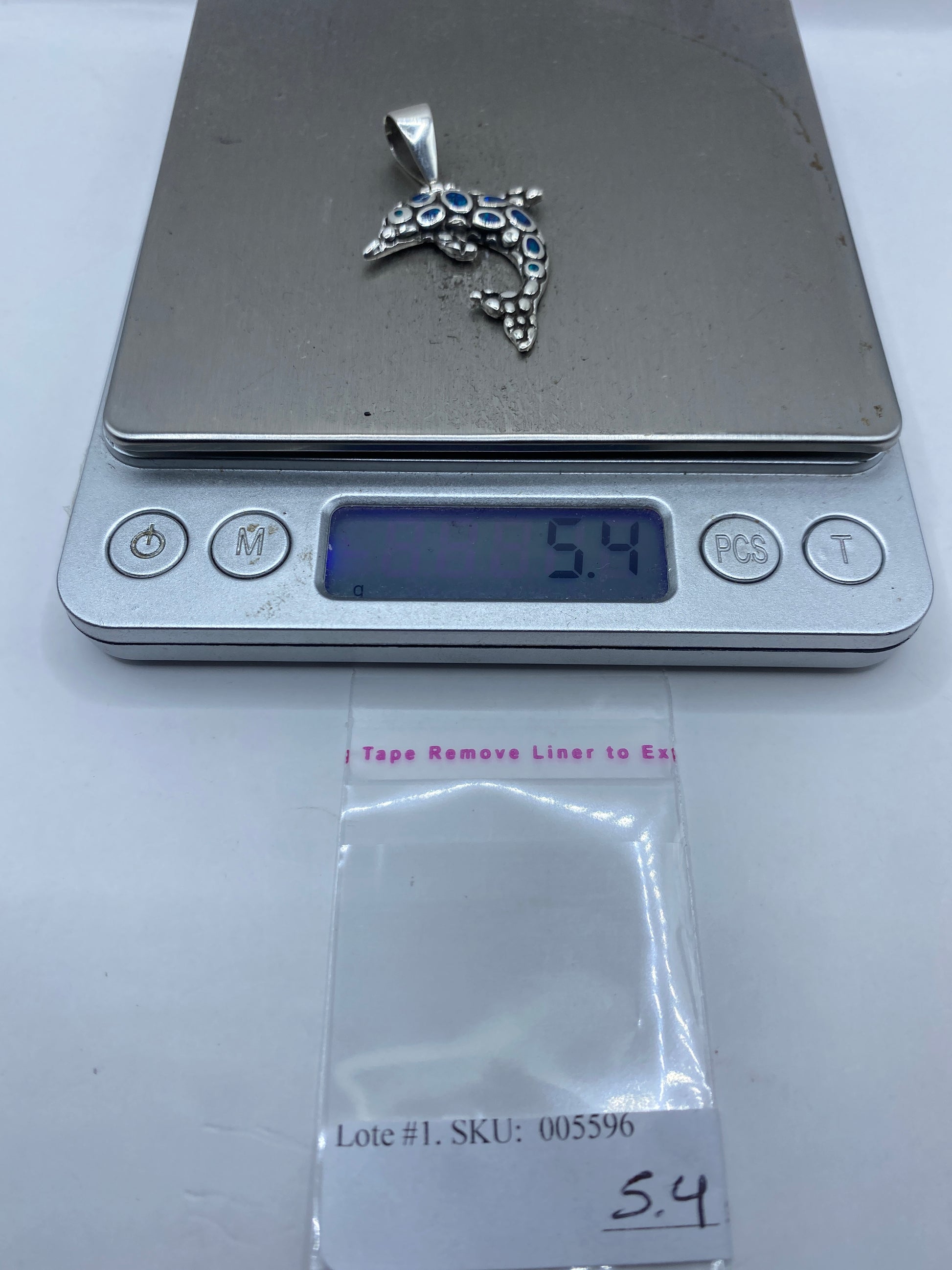 Dije Delfín de Plata .950 con Ópalo de Fuego — Taxco — foto 6