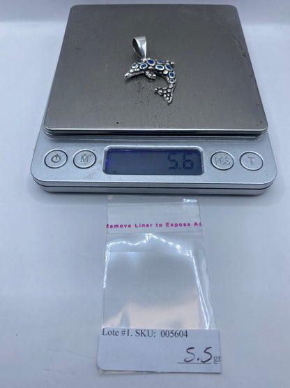 Dije Ópalo de Fuego Azul — Plata .950 Taxco — foto 6