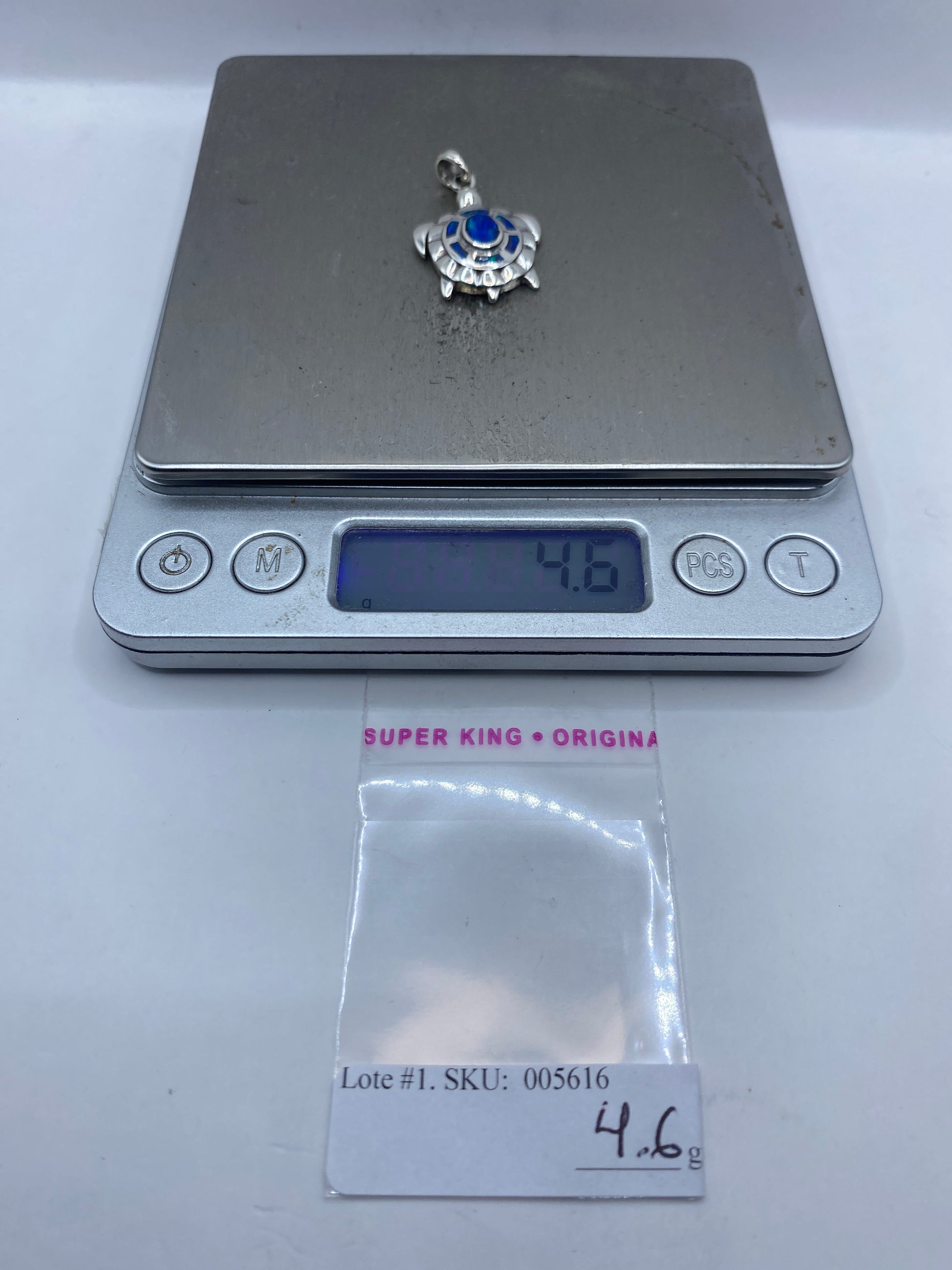 Dije Tortuga Plata .950 con Opalo de Fuego Azul — foto 6