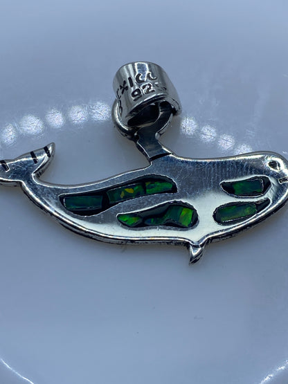 Dije de Plata Ópalo de Fuego Verde — Taxco .925 — foto 5