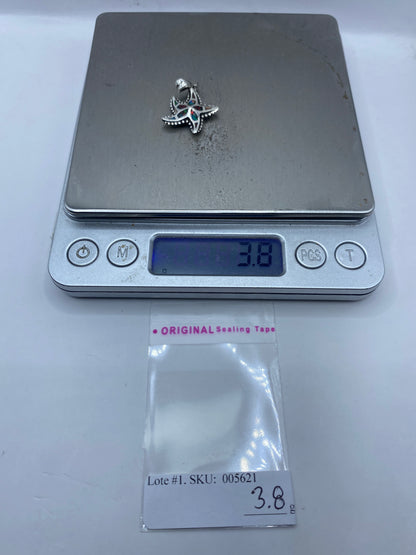 Dije Estrella de Mar Ópalo de Fuego Plata .950 — foto 6