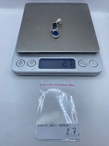 Dije Plata Ópalo de Fuego Azul — Taxco .950 — foto 6