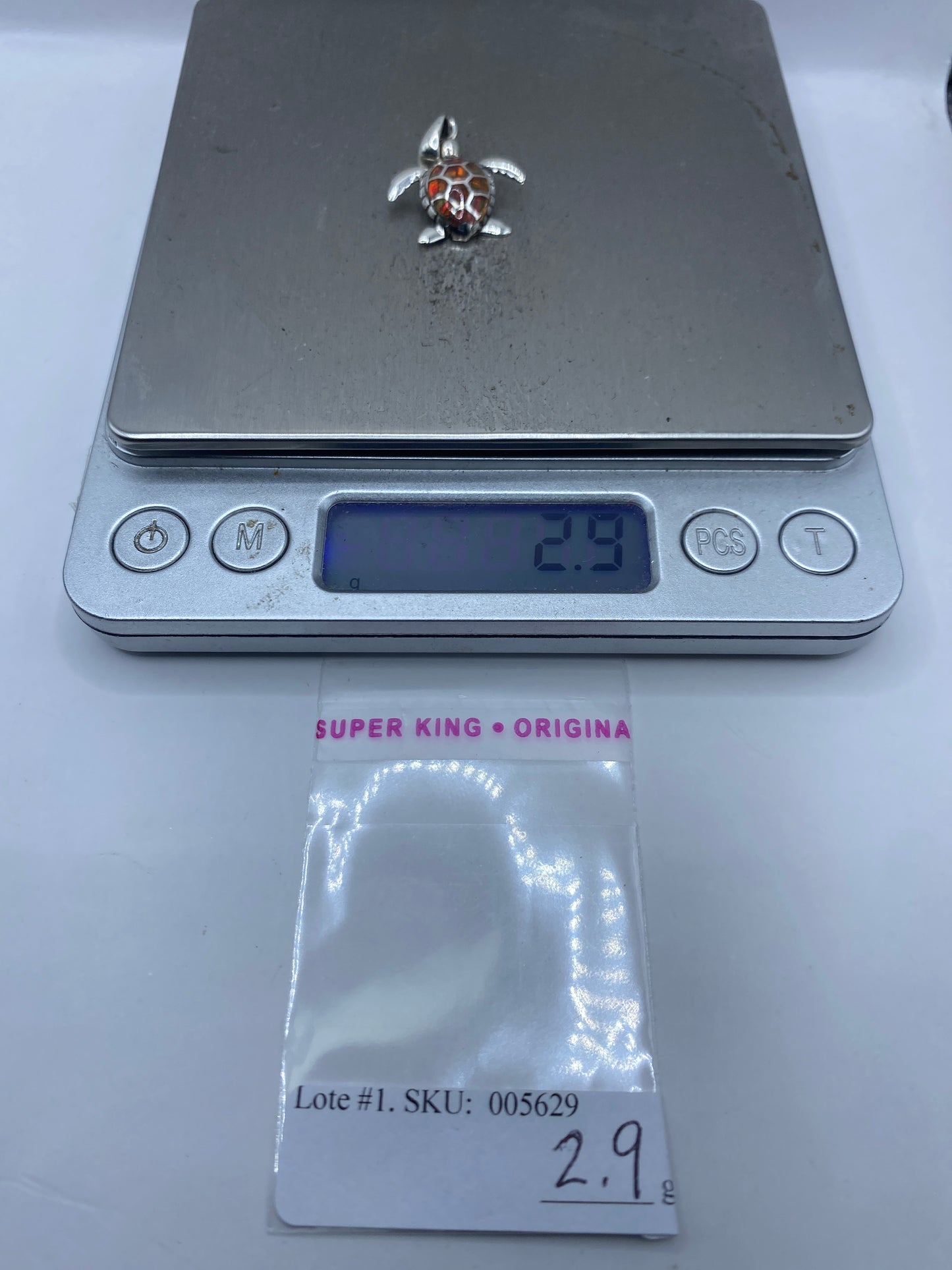 Dije Tortuga Marina Plata .950 con Ópalo de Fuego — Taxco — foto 6