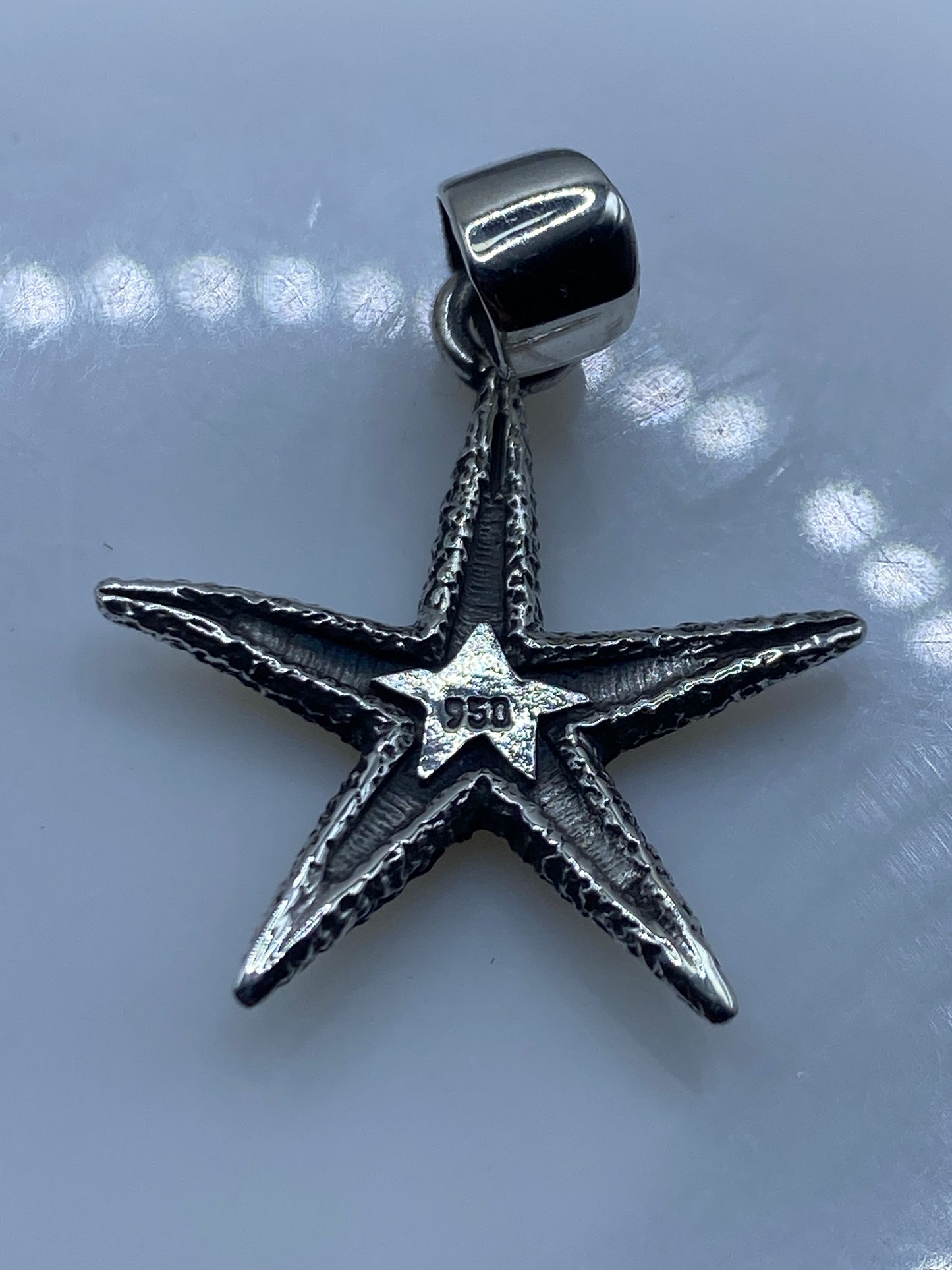 Dije Estrella de Mar Plata .950 Ópalo de Fuego — foto 5