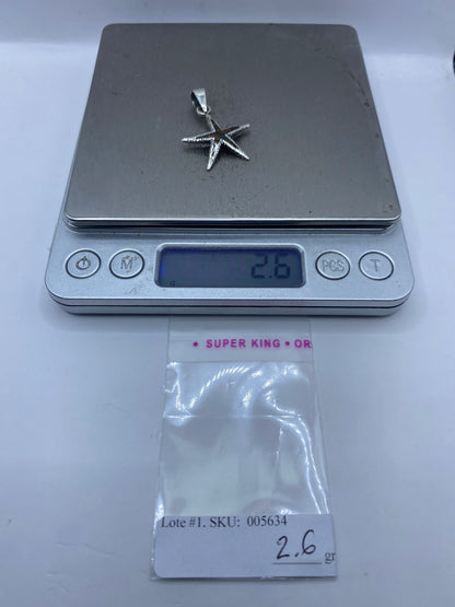 Dije Estrella de Mar Plata .950 Ópalo de Fuego — foto 6