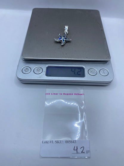 Dije Estrella Marina Plata .950 Ópalo Azul — Taxco — foto 6