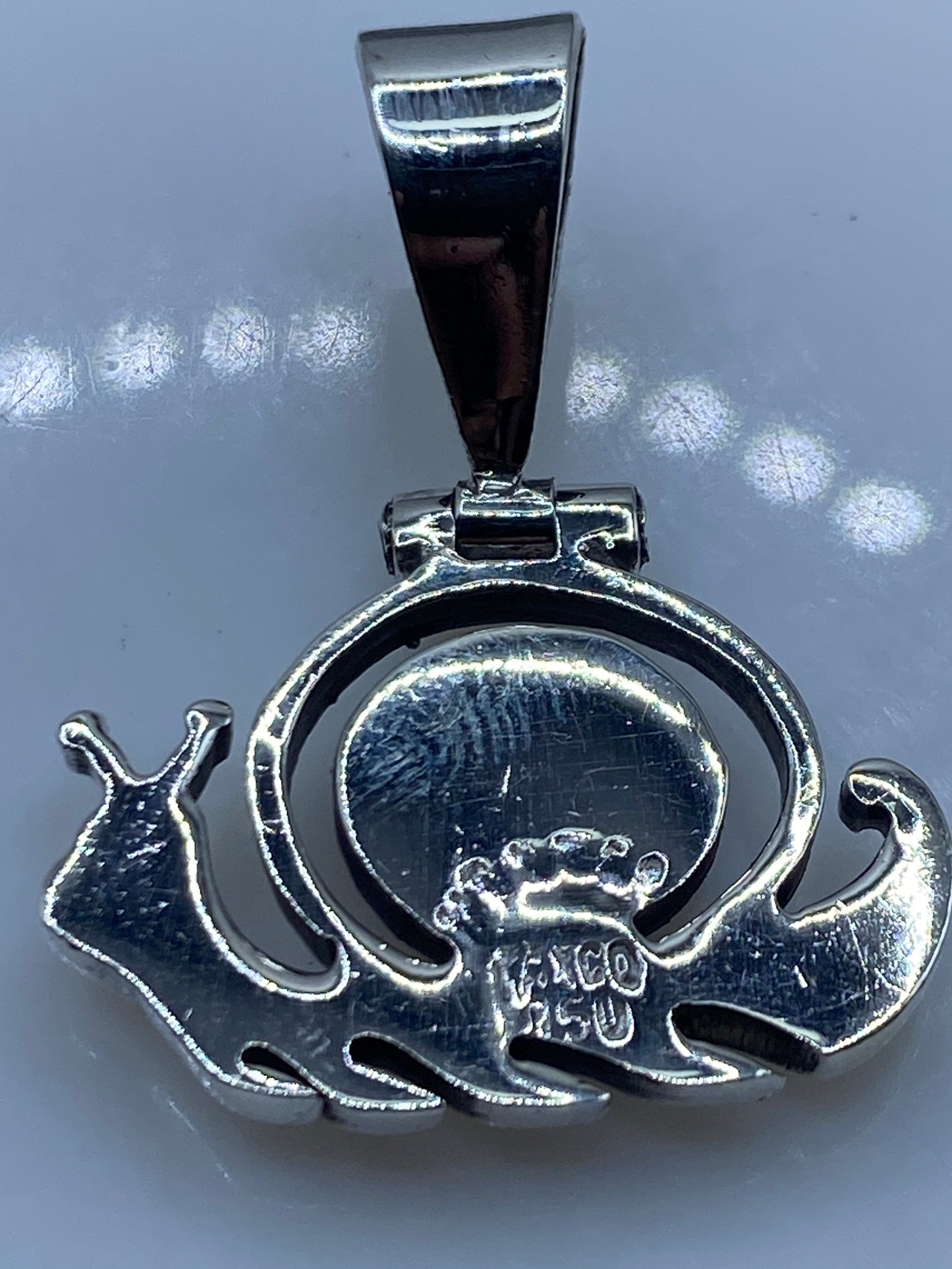 Dije Caracol Plata .950 con Ópalo de Fuego Azul — foto 5