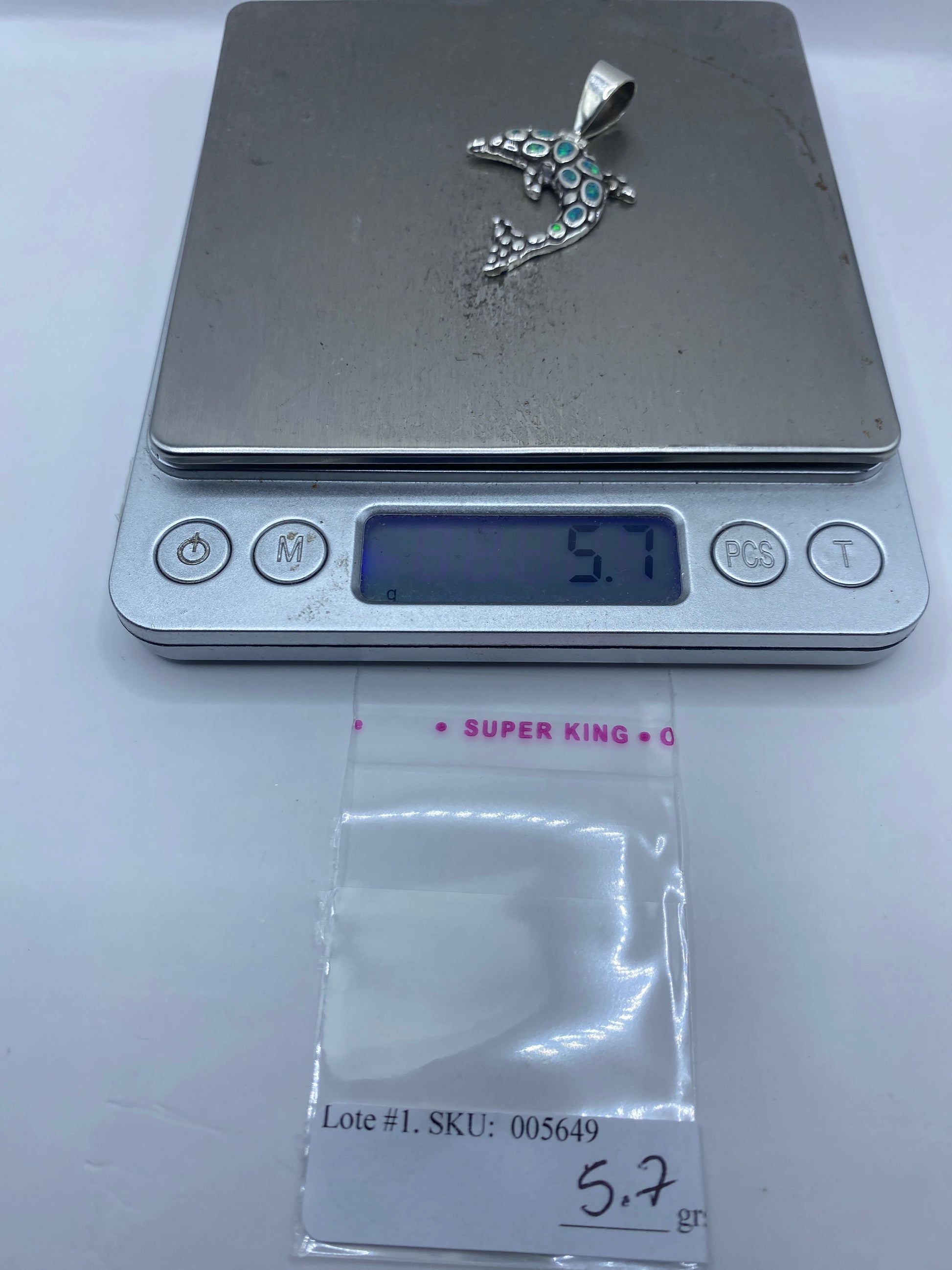 Dije Delfín Plata .950 con Ópalo de Fuego — Taxco — foto 6