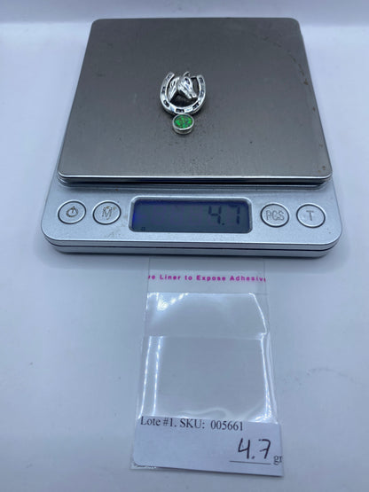 Dije Caballo Plata .925 con Ópalo de Fuego Verde — foto 6