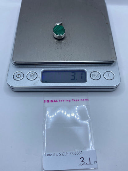 Dije de Plata .950 con Malaquita Verde — Taxco — foto 6