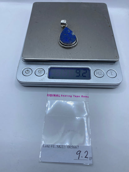 Dije Lapislázuli Plata .925 Taxco — 5.7 cm — foto 6