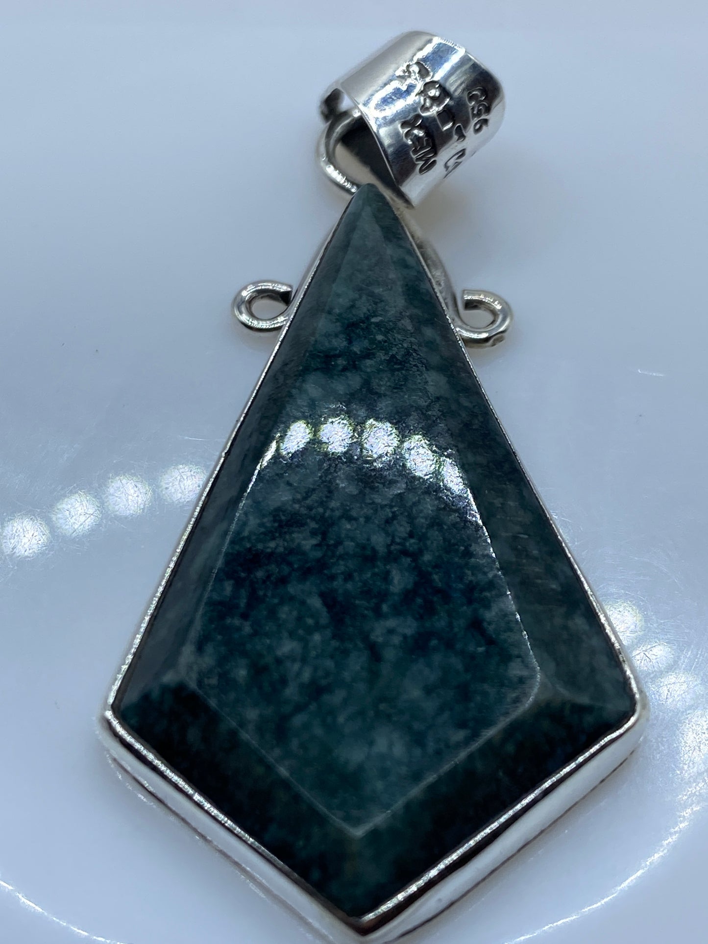 Dije de Plata con Piedra Verde — Taxco .950 — foto 5