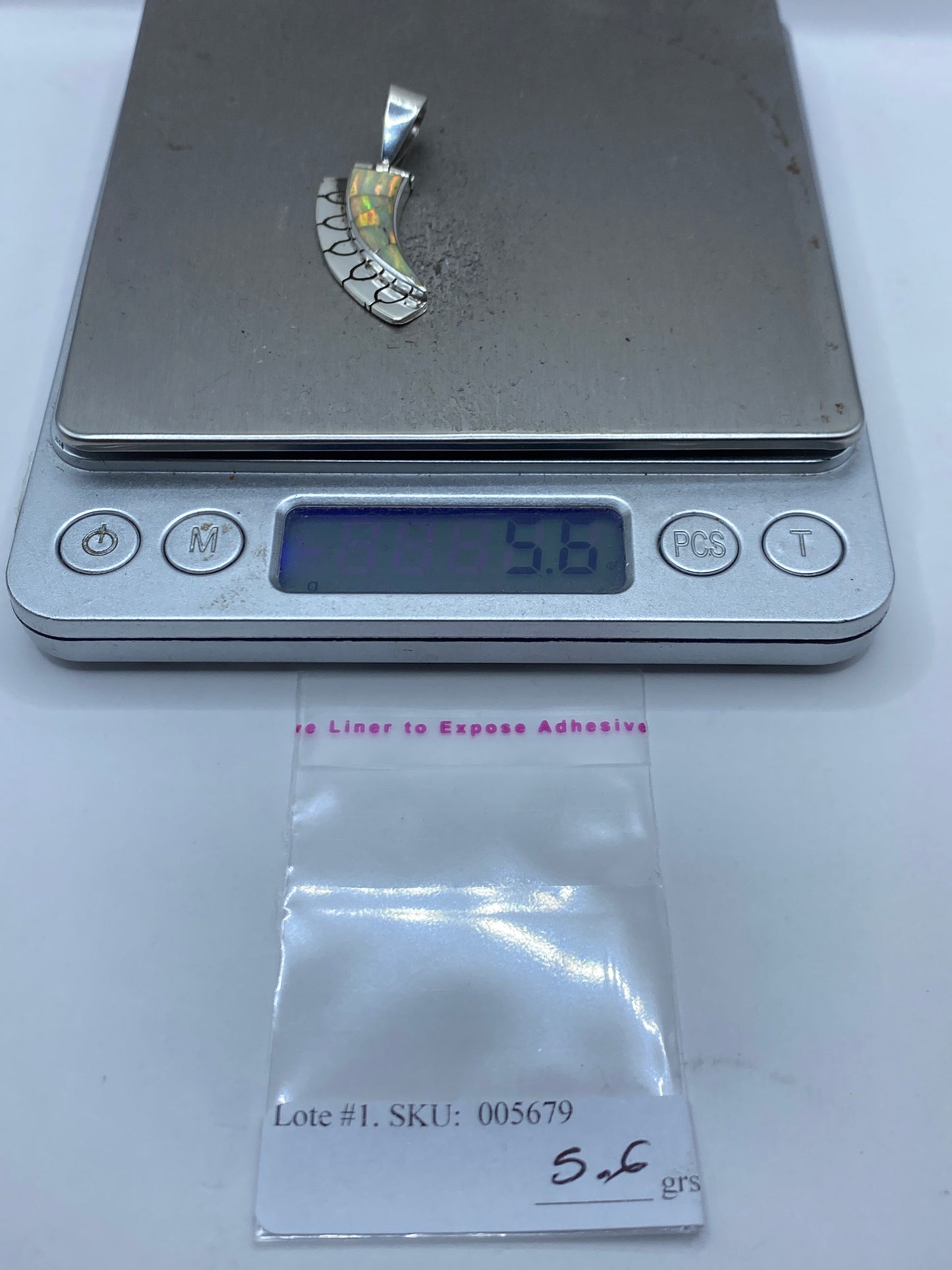 Dije de Plata Ópalo de Fuego Engastado — Taxco .925 — foto 5