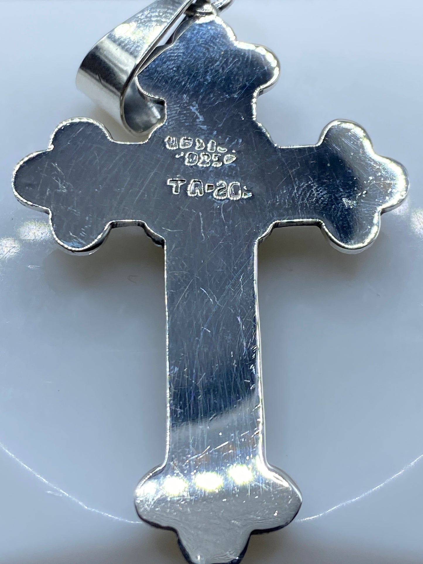 Dije Cruz de Plata con Onix — Taxco .925 — foto 5