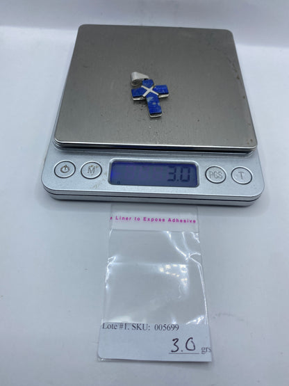 Dije Cruz de Plata con Lapislázuli — Taxco .950 — foto 6