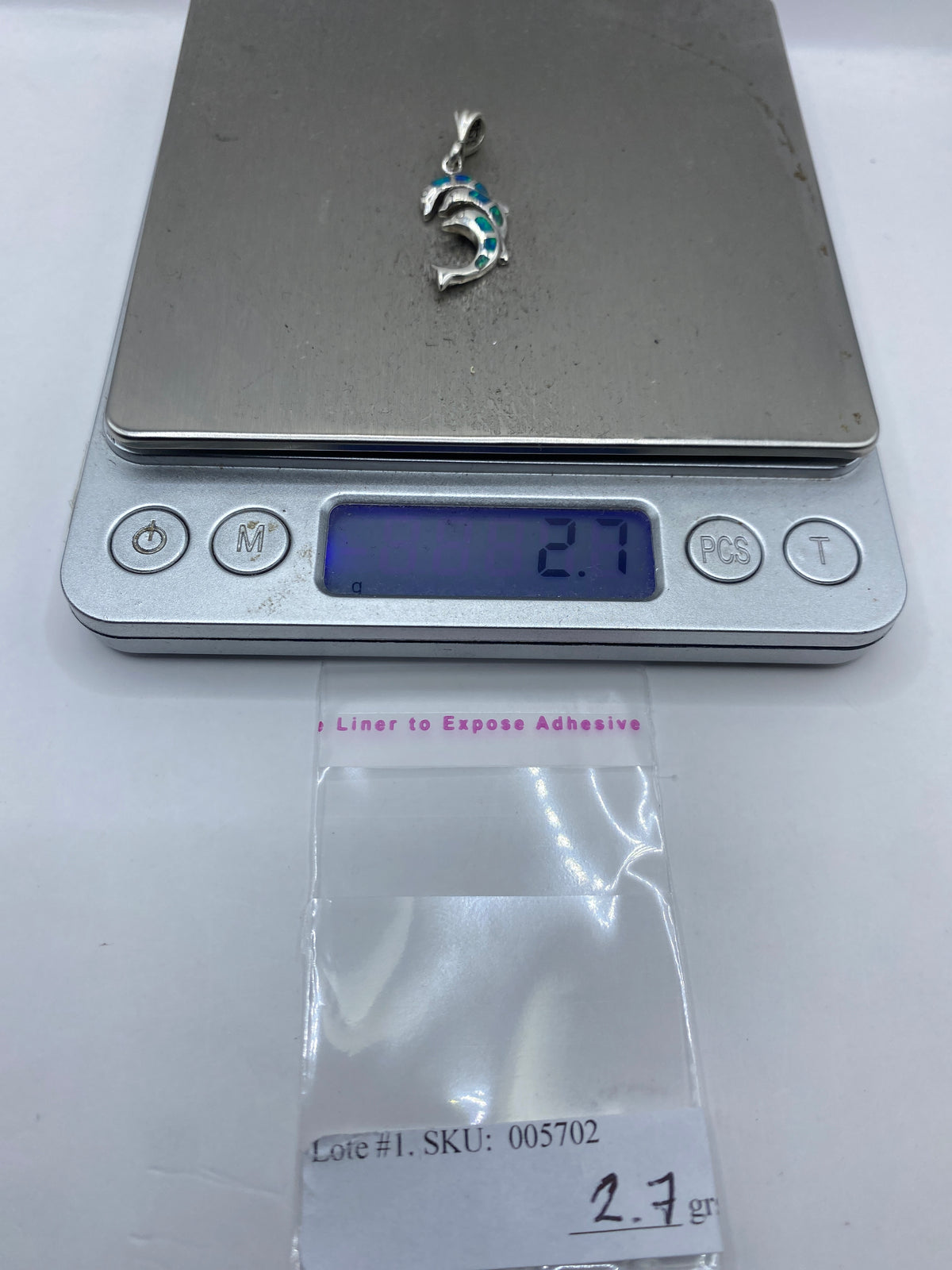 Dije Delfín Plata .925 con Ópalo de Fuego — Taxco — foto 5