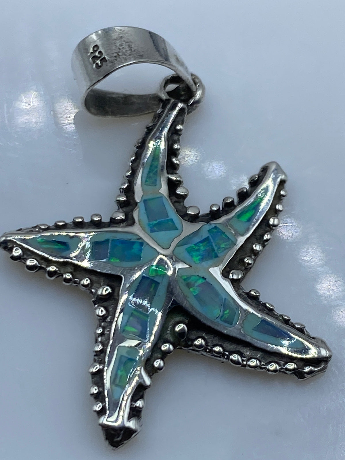 Dije Estrella Marina Plata con Ópalo de Fuego — Taxco .925 — foto 5