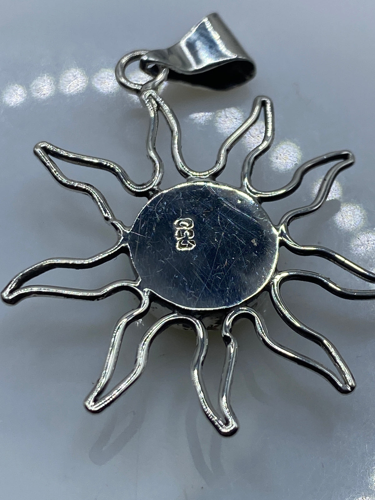 Dije Sol de Plata con Opalo de Fuego — Taxco .950 — foto 5