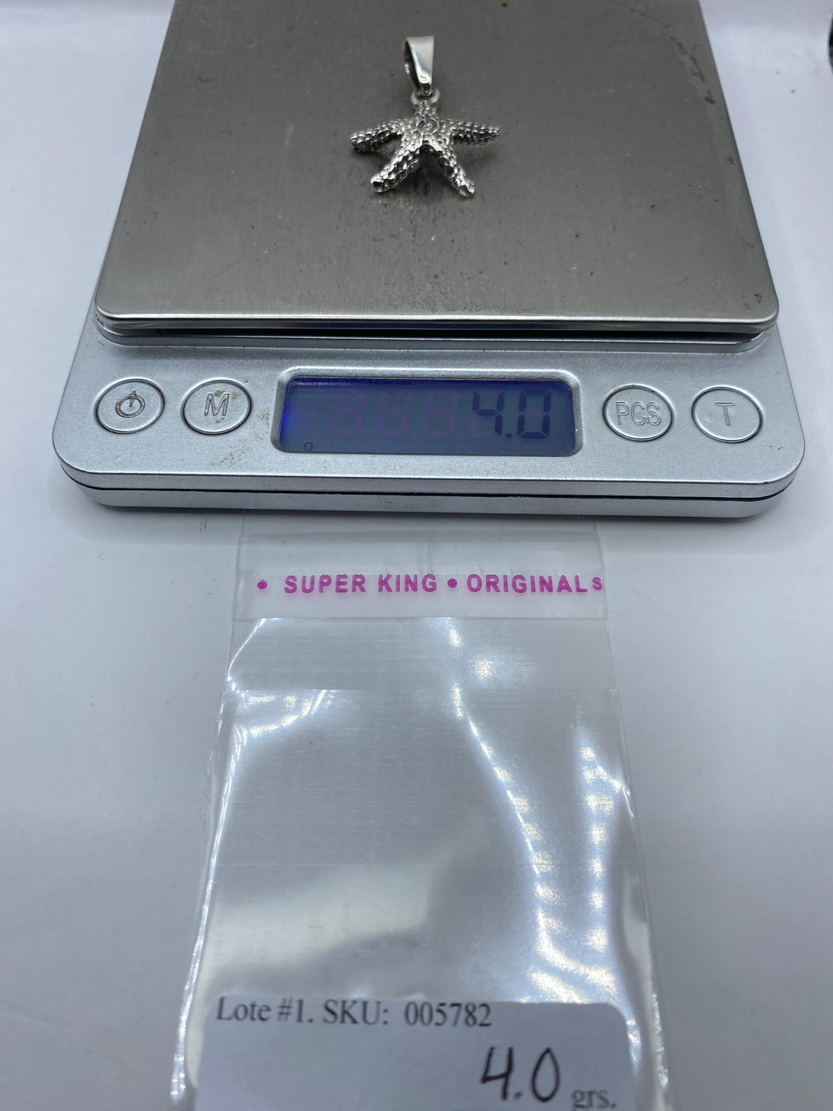 Dije Estrella de Mar Plata Granulado — Taxco .925 — foto 6