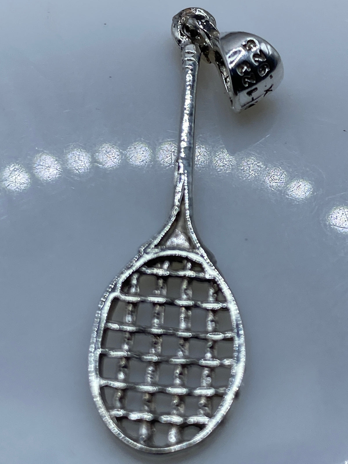 Dije Plata Calado Raqueta de Tenis — Taxco .925 — foto 5
