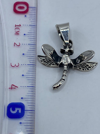 Dije libélula de 4.5 cm con Quinto .925 grabado