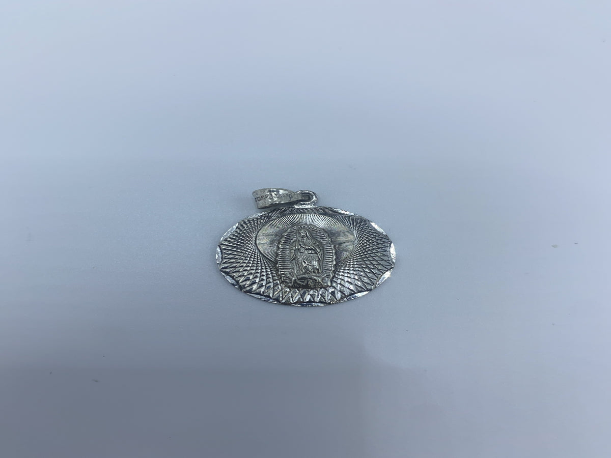 Dije Plata Repujado Virgen María Radiante — Taxco .925 — foto 5