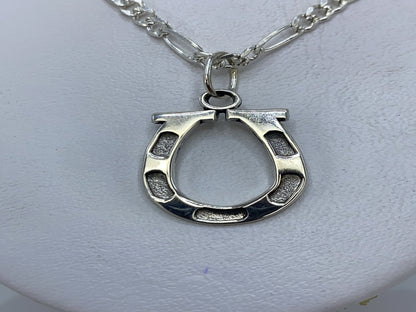 Dije de plata herradura de 3 cm en forma de símbolo de buena suerte