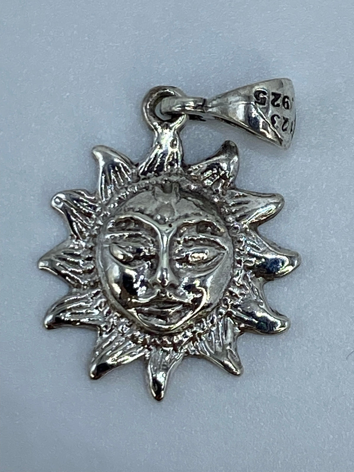 Dije Plata Repujado Sol — Taxco .925 — foto 5