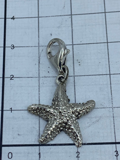 Estrella de plata .925 con Quinto, vista frontal sobre fondo blanco