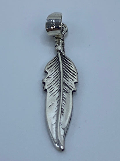 Dije Pluma de Plata .925 — Diseño Taxco Hecho a Mano — foto 5