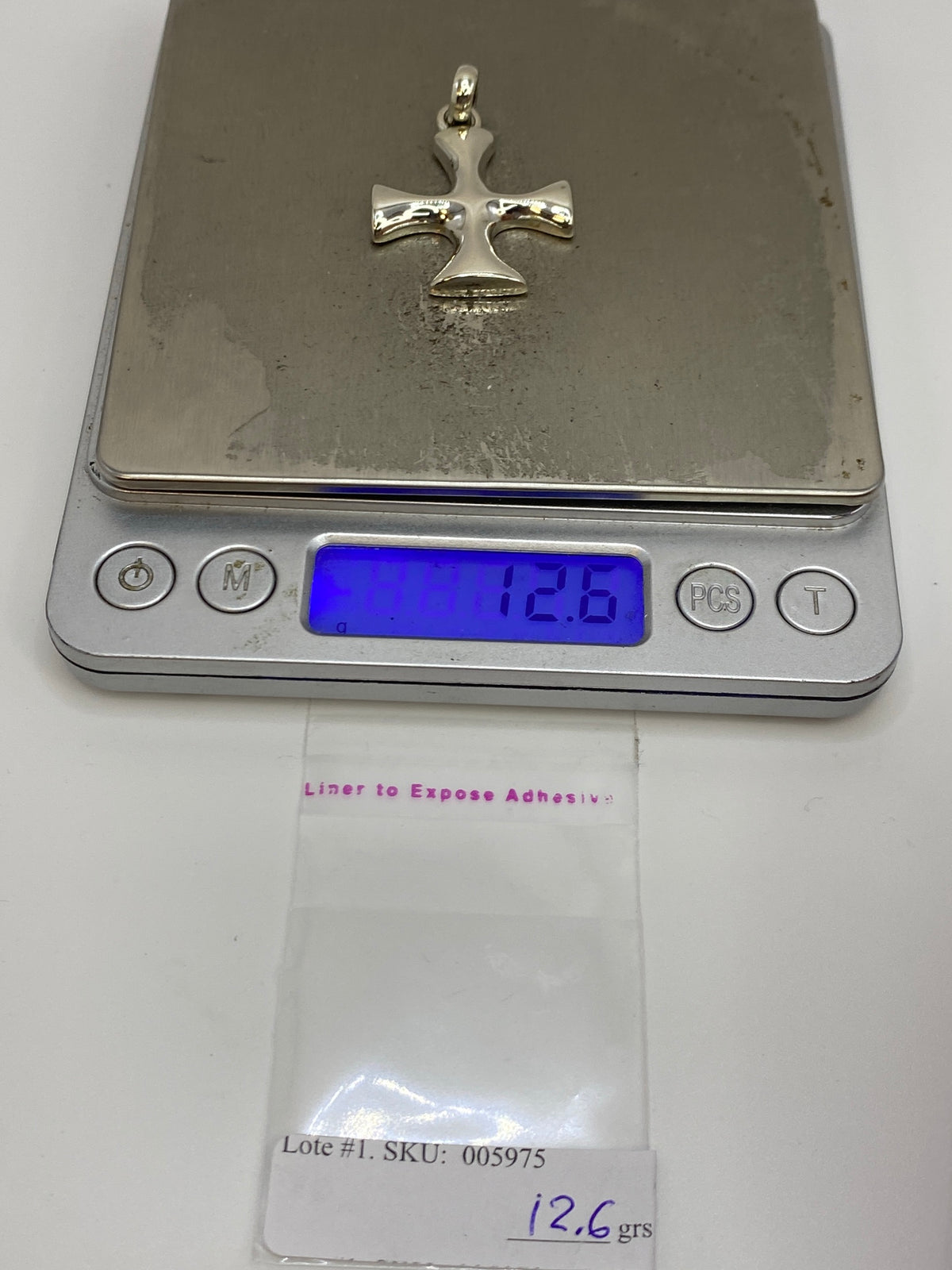 Dije Cruz de Plata Cartoneado — Taxco 925 — foto 6