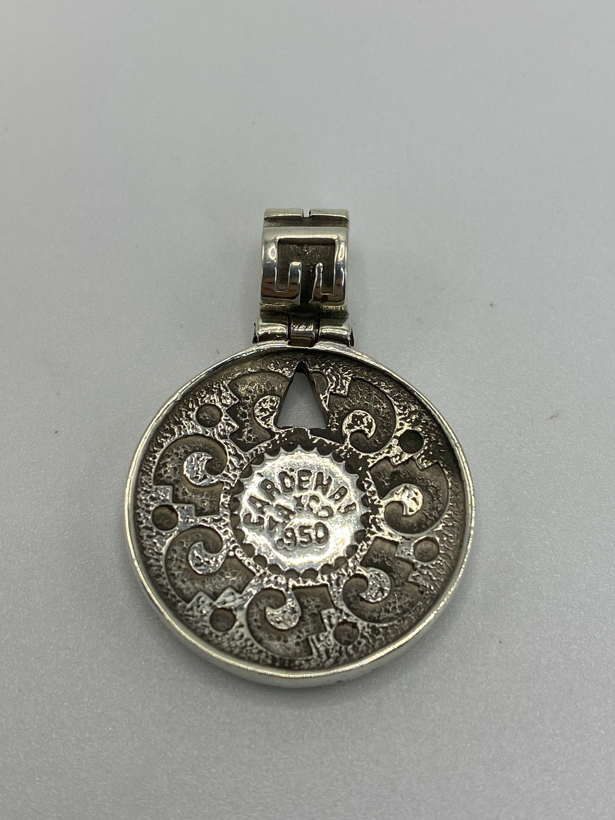 Dije Plata Ópalo de Fuego Calendario Azteca — Taxco .950 — foto 5