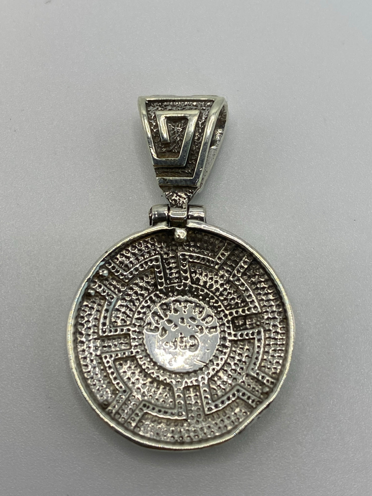 Dije Plata Prehispánico Ópalo de Fuego Verde — Taxco .950 — foto 5