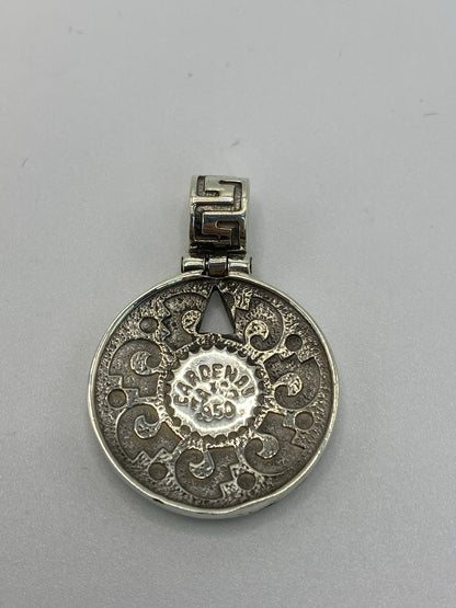 Dije Plata Calendario Azteca con Ópalo Verde — Taxco .950 — foto 5
