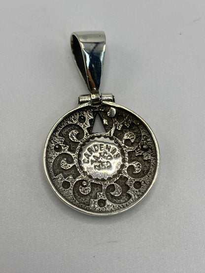 Dije Plata Calendario Azteca con Ópalo de Fuego — Taxco 950 — foto 5