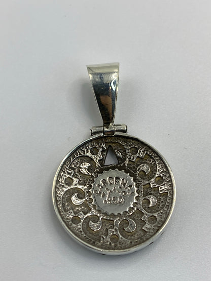 Dije Prehispánico Plata 950 Ópalo de Fuego Azul — foto 5