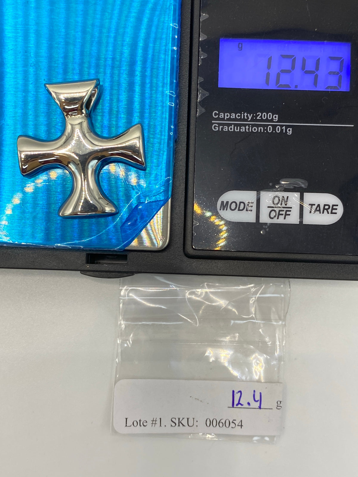Dije Cruz de Plata Cartoneado — Taxco 925 — foto 6