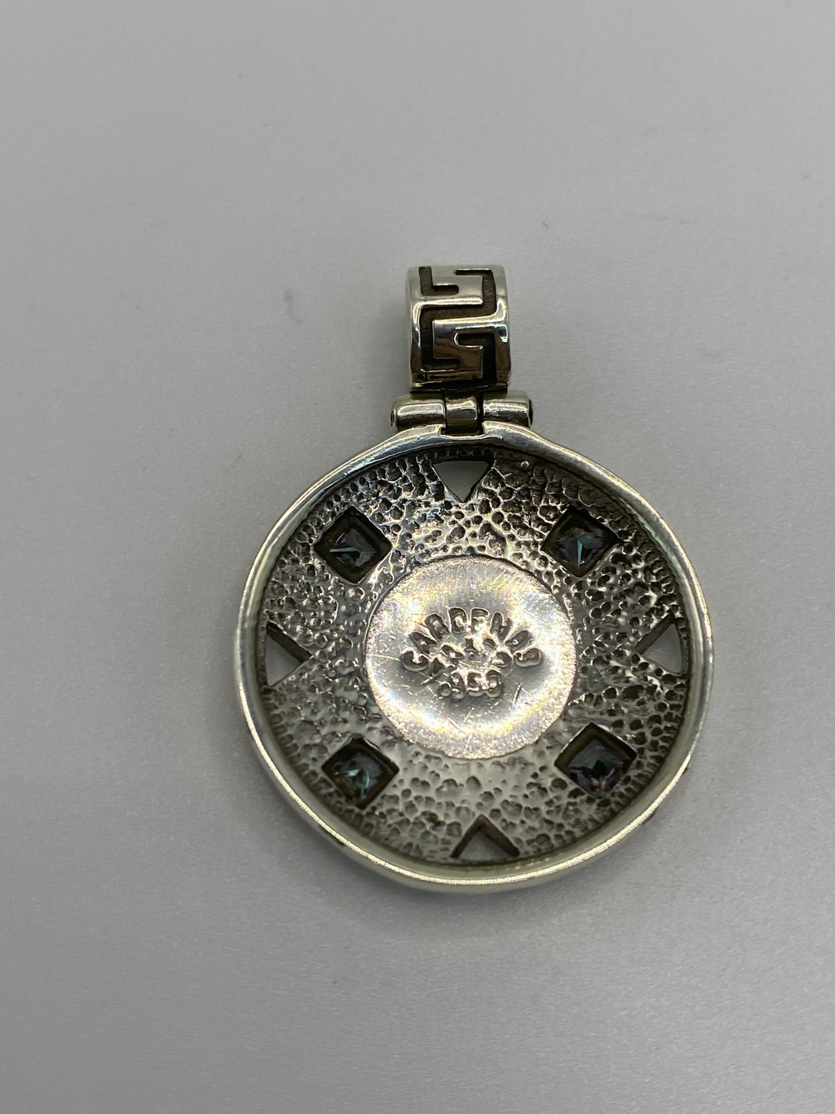 Dije Plata Prehispánico con Ópalo de Fuego Rosa — foto 5