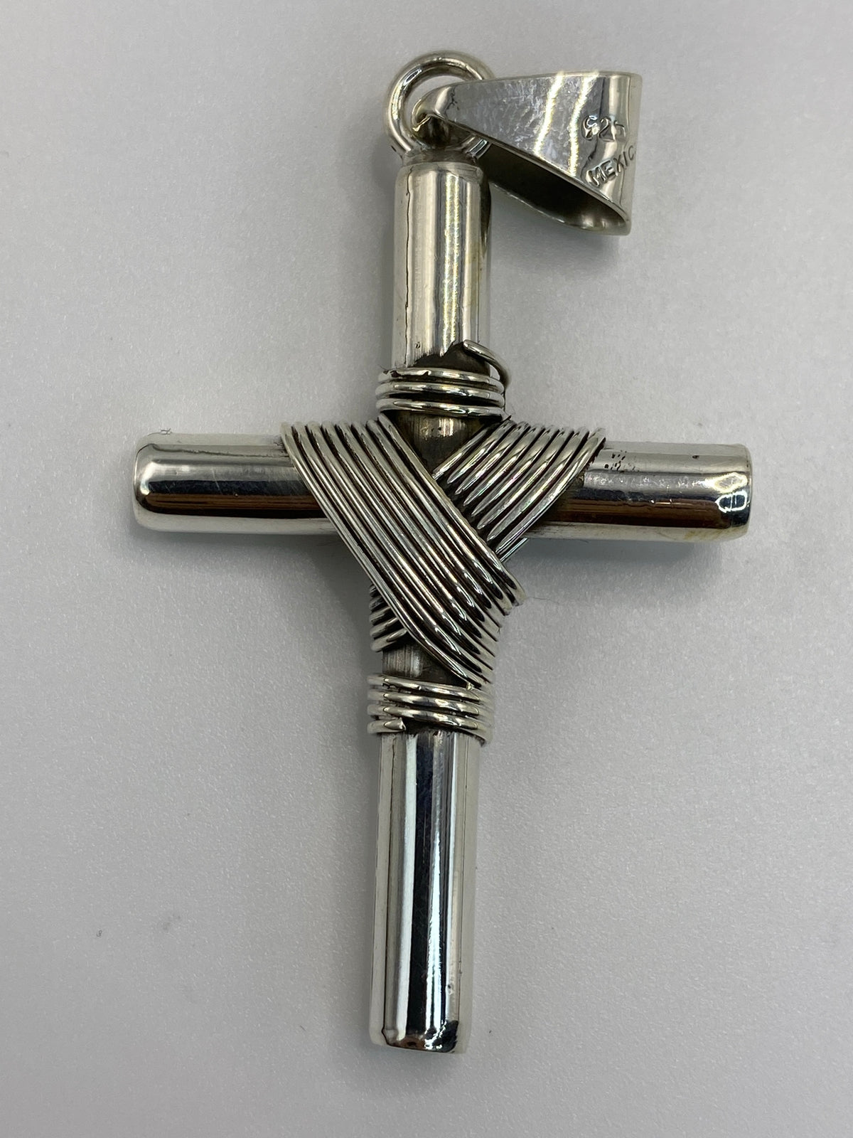 Dije Cruz de Plata Enrollada — Taxco 925 — foto 5