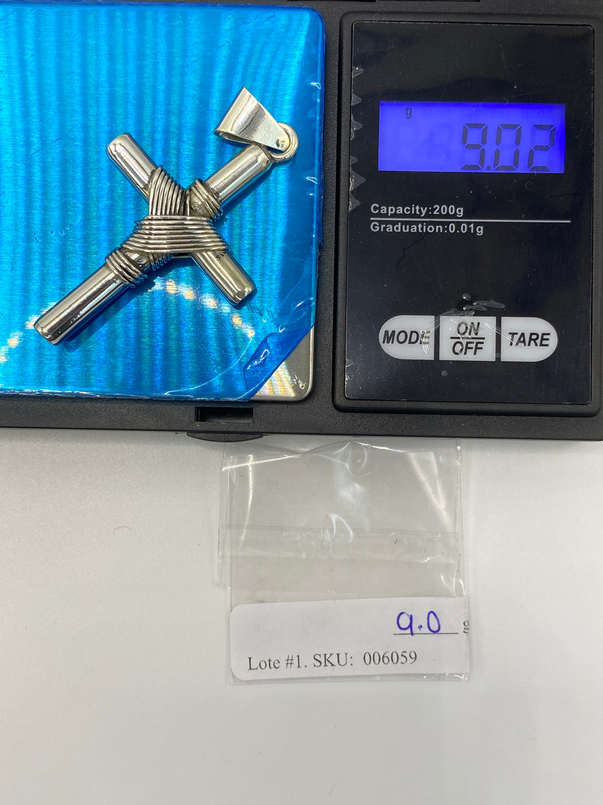 Dije Cruz de Plata Enrollada — Taxco 925 — foto 6