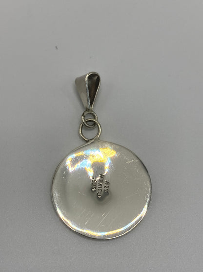 Dije Plata Ópalo de Fuego Moneda Prehispánica — Taxco 925 — foto 5