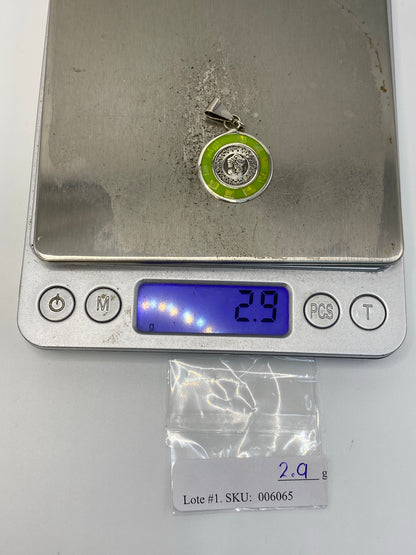 Dije Plata Ópalo de Fuego Moneda Prehispánica — Taxco 925 — foto 6
