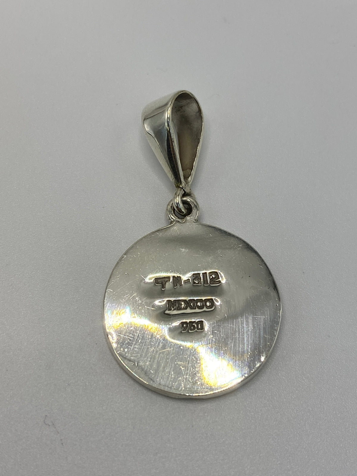 Dije Plata 950 Máscara Azteca con Ópalo de Fuego — foto 5