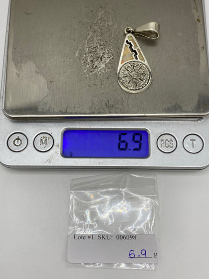 Dije Piedra del Sol Plata Ópalo de Fuego — Taxco 950 — foto 6