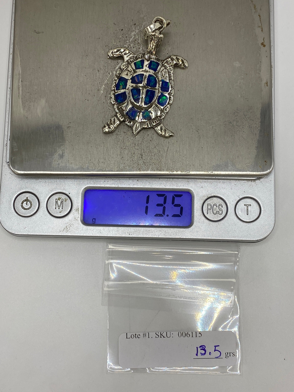 Dije Tortuga de Plata con Ópalo de Fuego — Taxco 925 — foto 6