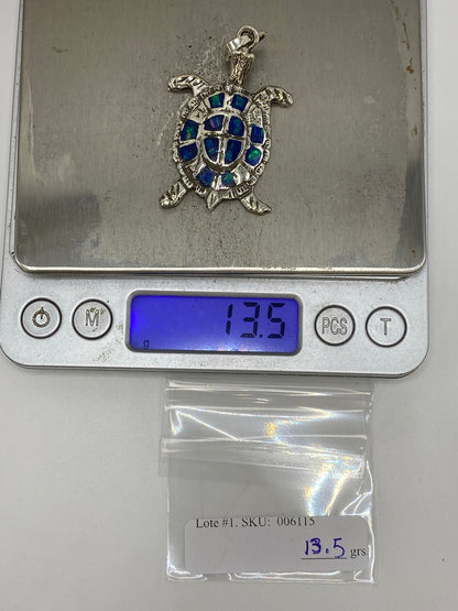 Dije Tortuga de Plata con Ópalo de Fuego — Taxco 925 — foto 6