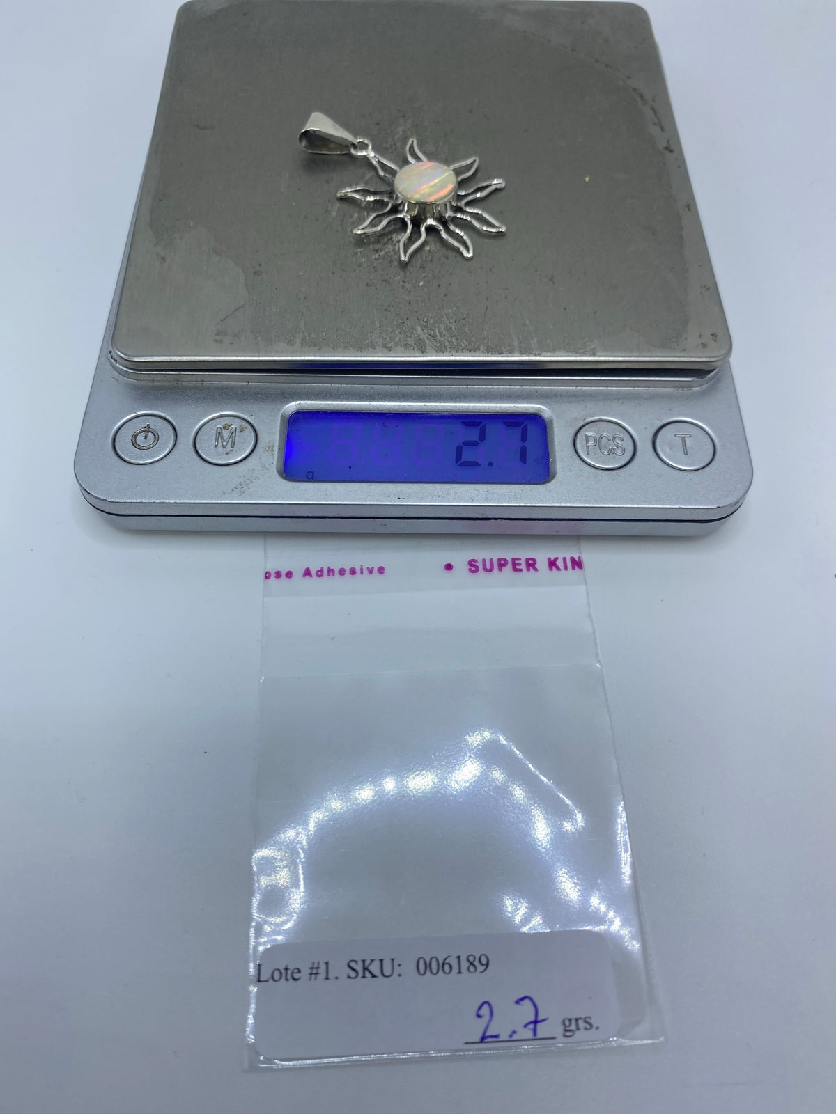 Dije Sol de Plata Ópalo de Fuego — Taxco 950 — foto 6
