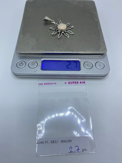 Dije Sol de Plata Ópalo de Fuego — Taxco 950 — foto 6